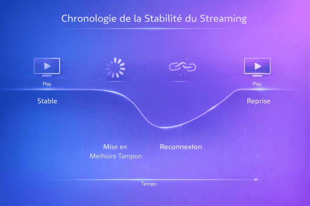 Indicateurs de stabilité et de continuité du streaming Atlas Pro