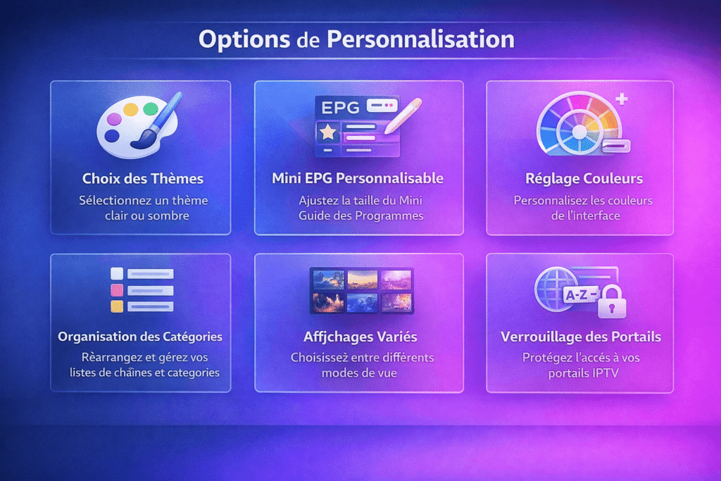 Options de personnalisation de l’interface Atlas Pro