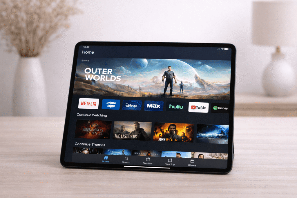 guide atlas pro app interface tablette